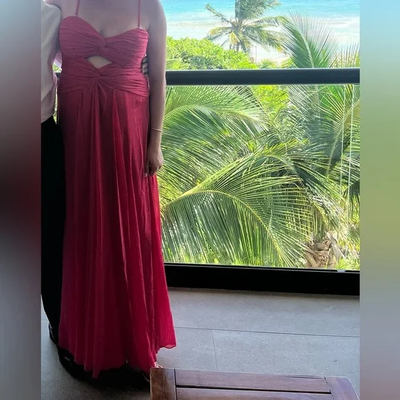 LIKELY Clea Gown in Raspberry Color - Picture 10 of 10